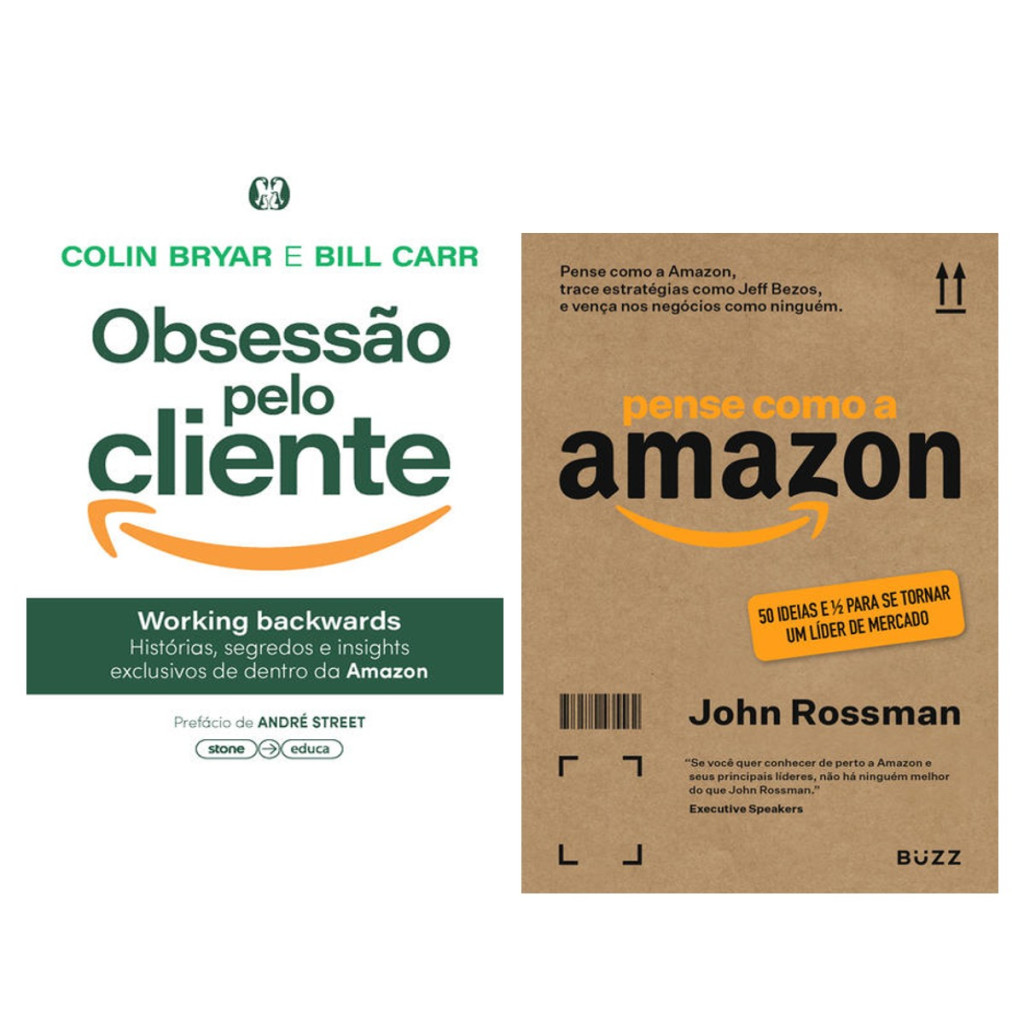 KIT DE LIIVROS - OBSESSÃO PELO CLIENTE + PENSE COMO A AMAZON
