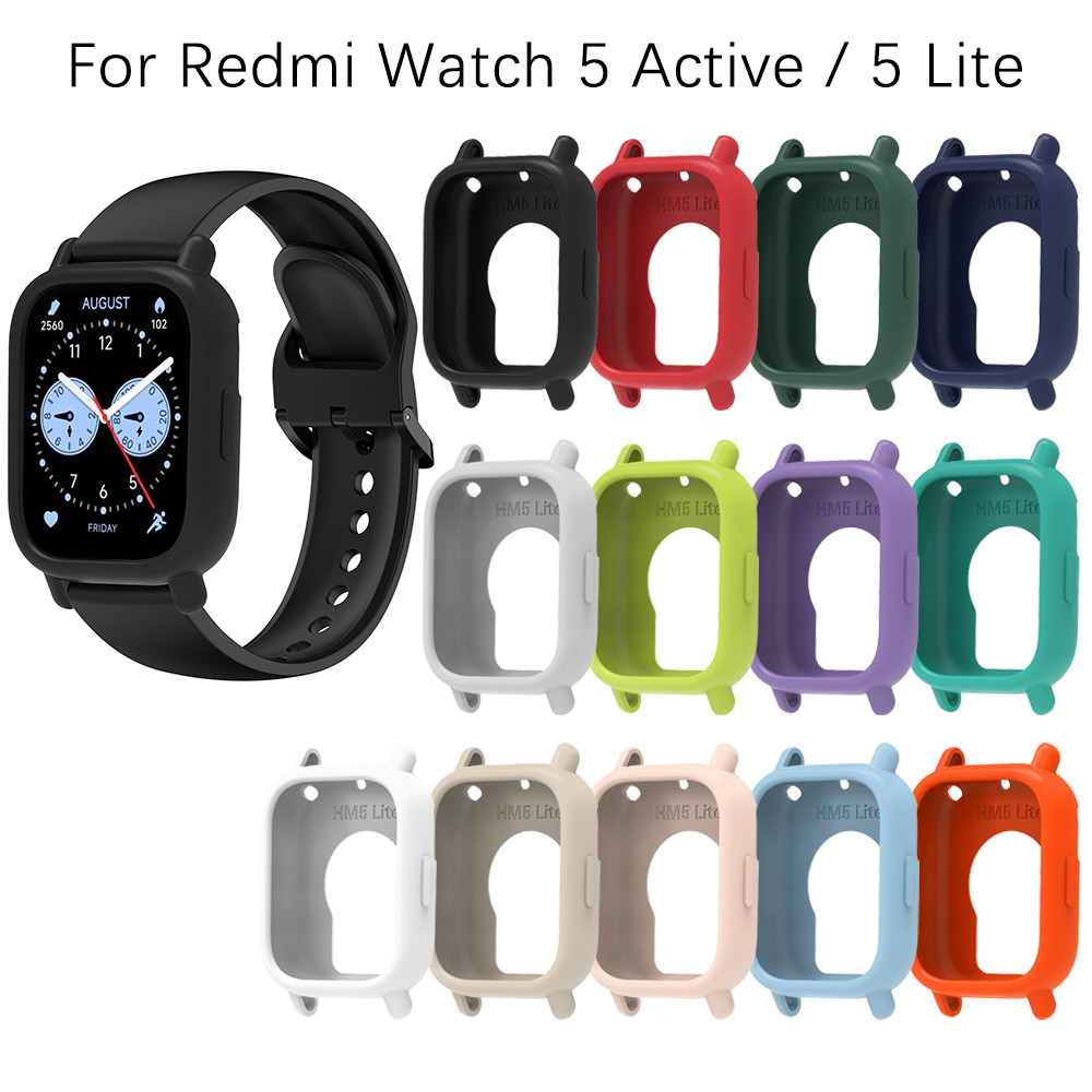 Capa De Silicone Para Redmi Watch 5 Active Smartwatch Relógio Inteligente Protetor De Moldura Para Redmi Watch 5 Lite em Oferta na Shopee
