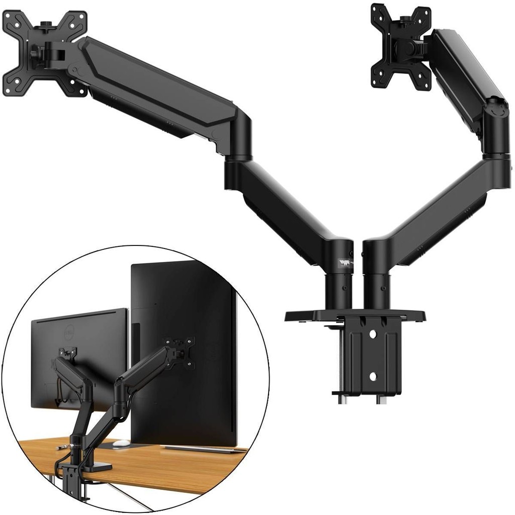 Suporte de Monitor Duplo Articulado Mola Gás 12" a 32" Até 10kg - Home Appliances