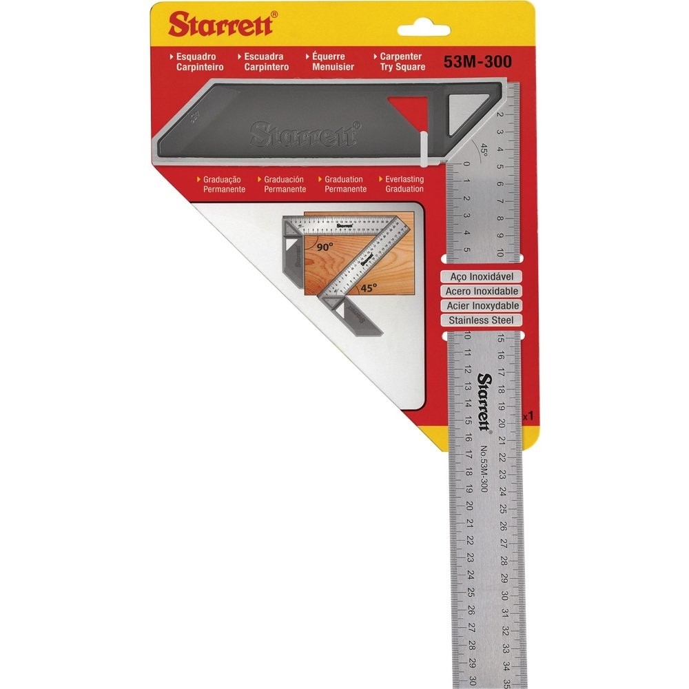 Esquadro Starrett Para Carpinteiro Com Cabo Aluminio 300MM em Oferta na Shopee
