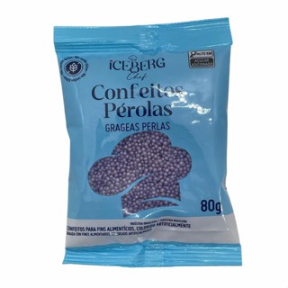 Confeito Perolado Lilas - 80g - 1 unidade - IceBerg - Rizzo em Oferta na Shopee