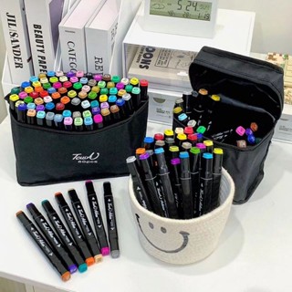 24/36/48/60/80 Cores Caneta Marcadora De Cabeça Dupla Oleosa Montagem Artística Para Estudantes Material Escolar em Oferta na Shopee