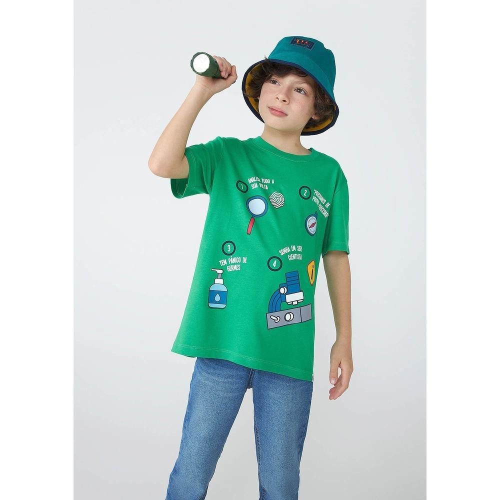 Camiseta Infantil Unissex Com Apliques Dpa Hering Kids - Baby & Kids Fashion