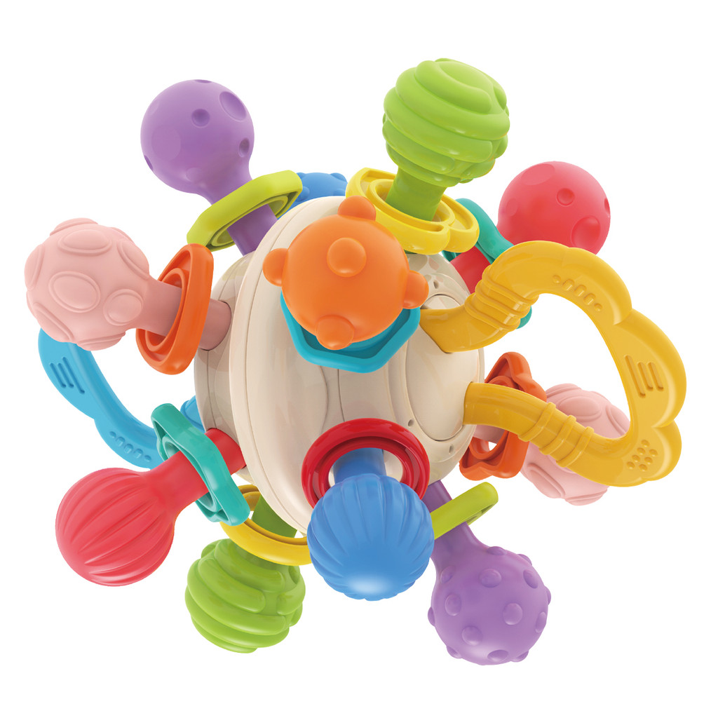 Mordedor Chocalho Bebê Bola Sensorial Massageador Maxi Baby - Mom & Baby