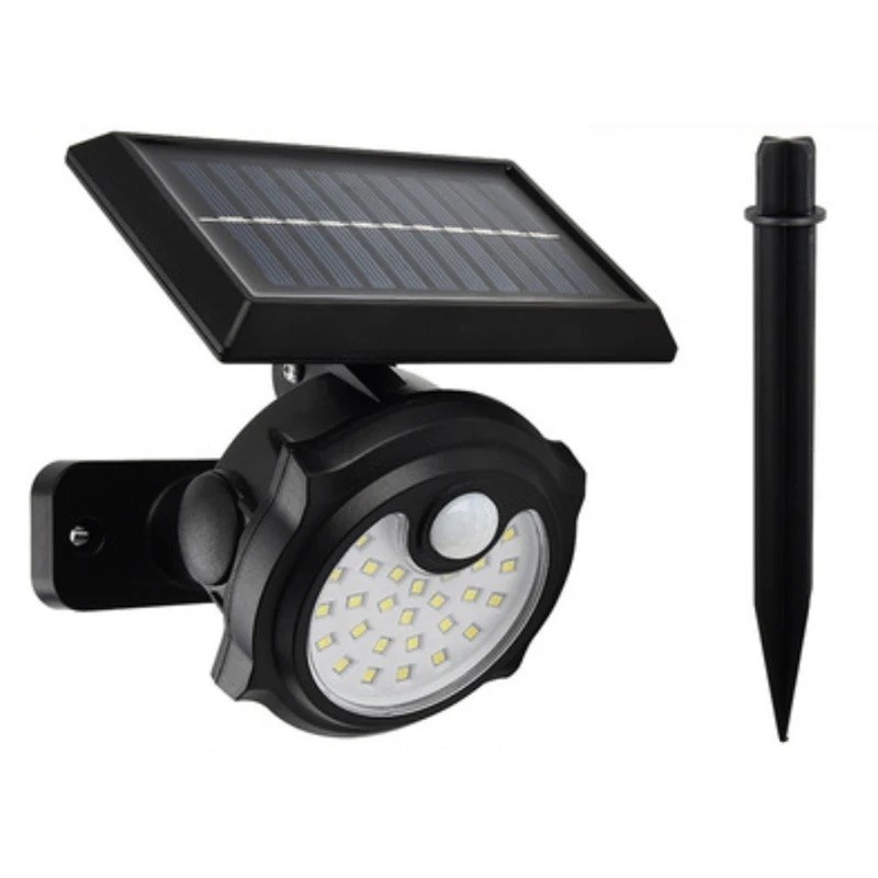 Luminária Solar Led Sensor De Presença Parede/Espeto em Oferta na Shopee