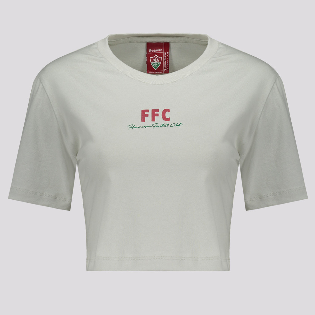 Cropped Fluminense Cenário Feminino Cinza Claro em Oferta na Shopee