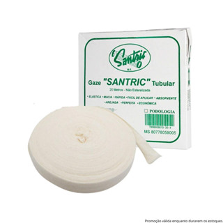 Gaze Tubular Cura Dedo 20Mts - Santric em Oferta na Shopee
