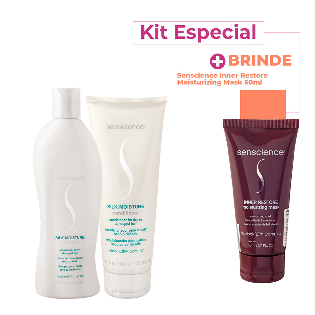 Kit Senscience Silk Moisture Inner Restore Duo Máscara (3 produtos) em Oferta na Shopee