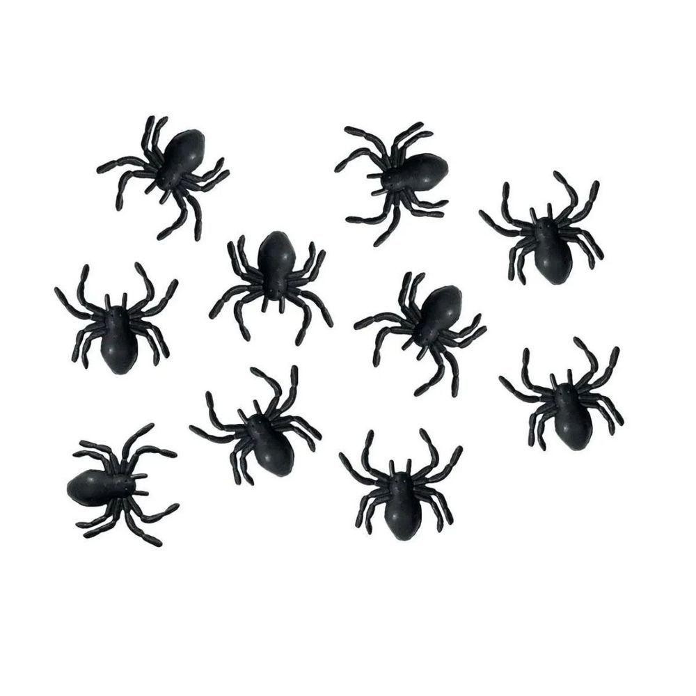 Mini Aranhas Pretas Decoração De Halloween 20 Unidades - Home & Living
