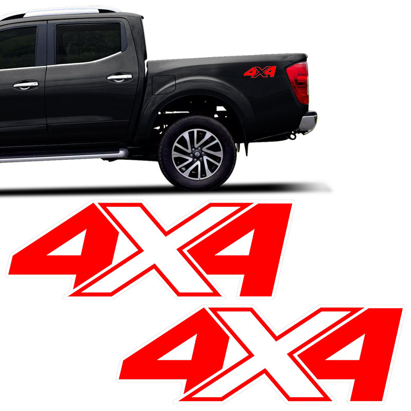 Par De Adesivos 4x4 Frontier 2020 Nissan Modelo Original