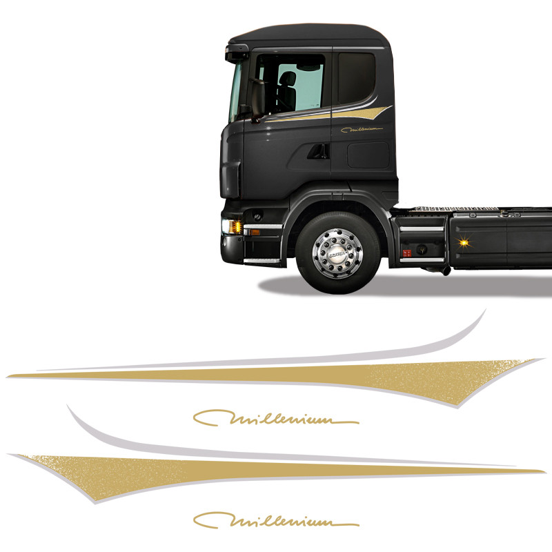 Faixa Lateral Scania 2001 Millenium Dourado Modelo Original em Oferta na Shopee