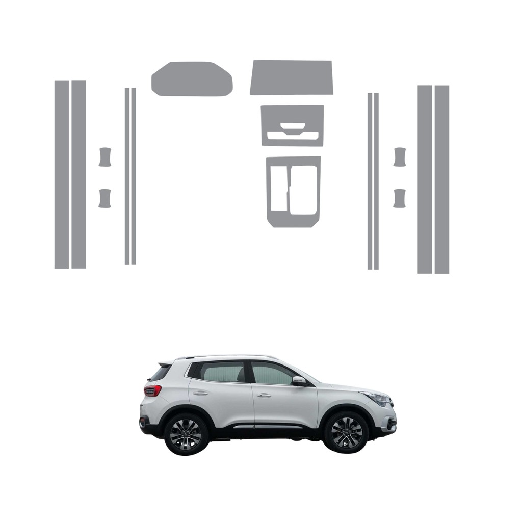 Película PPF Proteção Kit Interior Exterior Chery Tiggo 5x Pro 2023 2024 2025 Transparente TPU Anti Risco