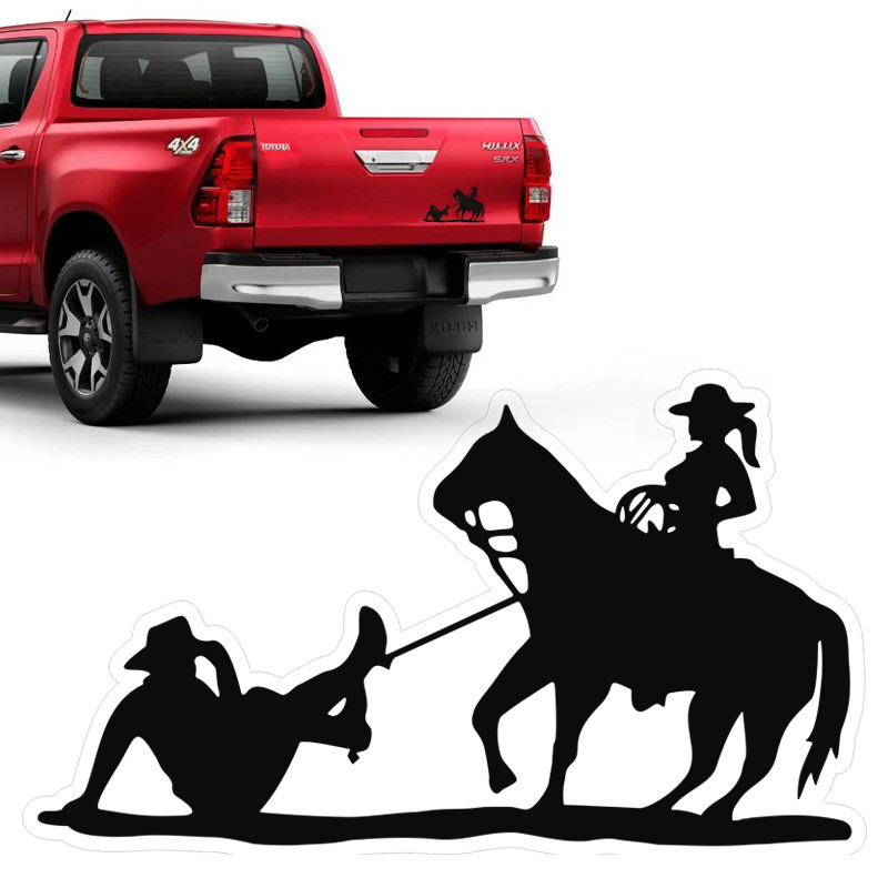 Adesivo Cavalo Cowboy Laço Homem Casal Country Sertanejo em Oferta na Shopee