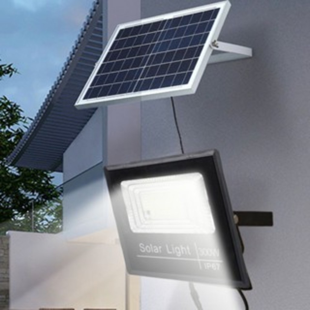 Refletor 350W IP67 Placa Solar Branco Frio 6500K IP67 - Holofote Quintal Externo CHENX3