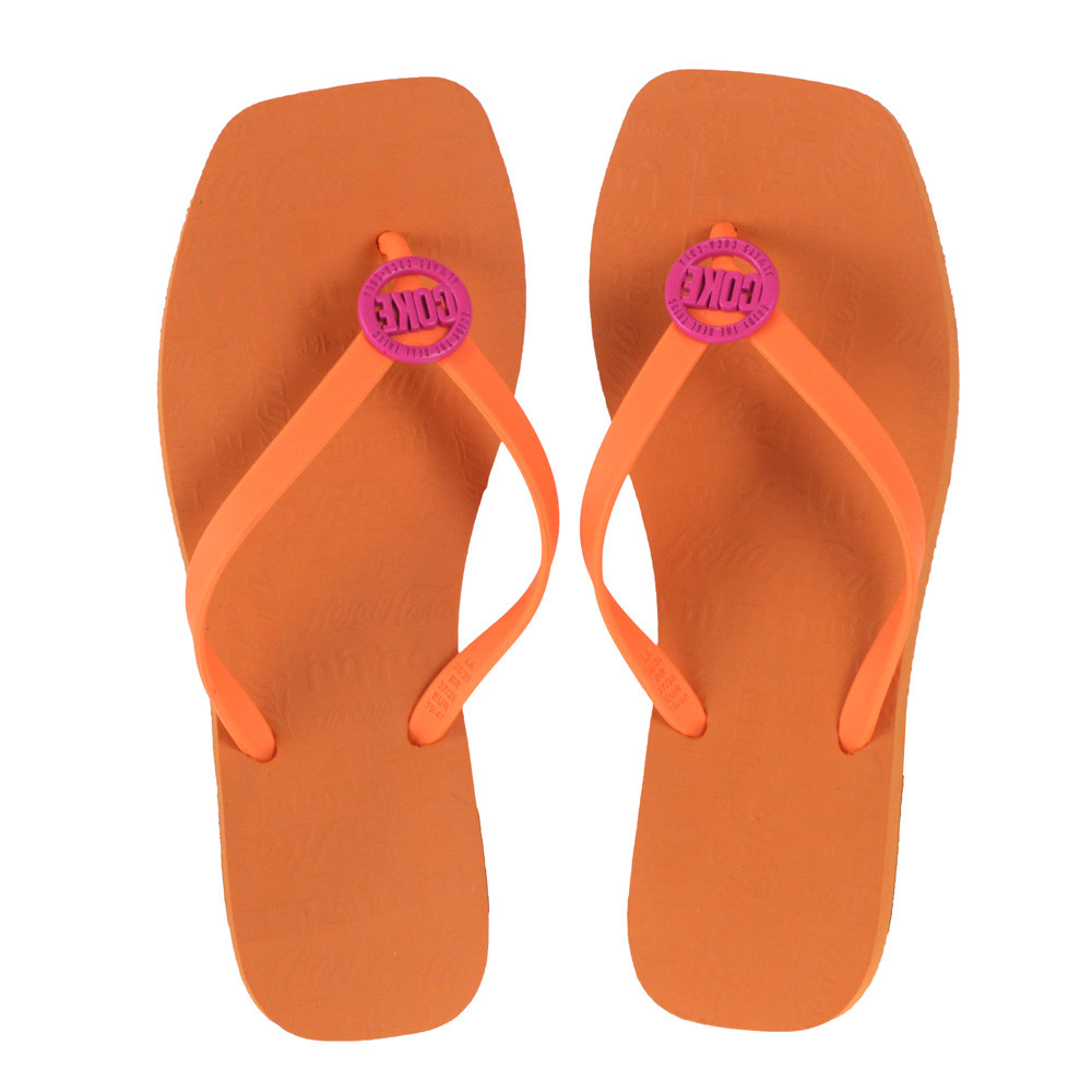Chinelo Coca Cola Coke Sandal Laranja - Feminino