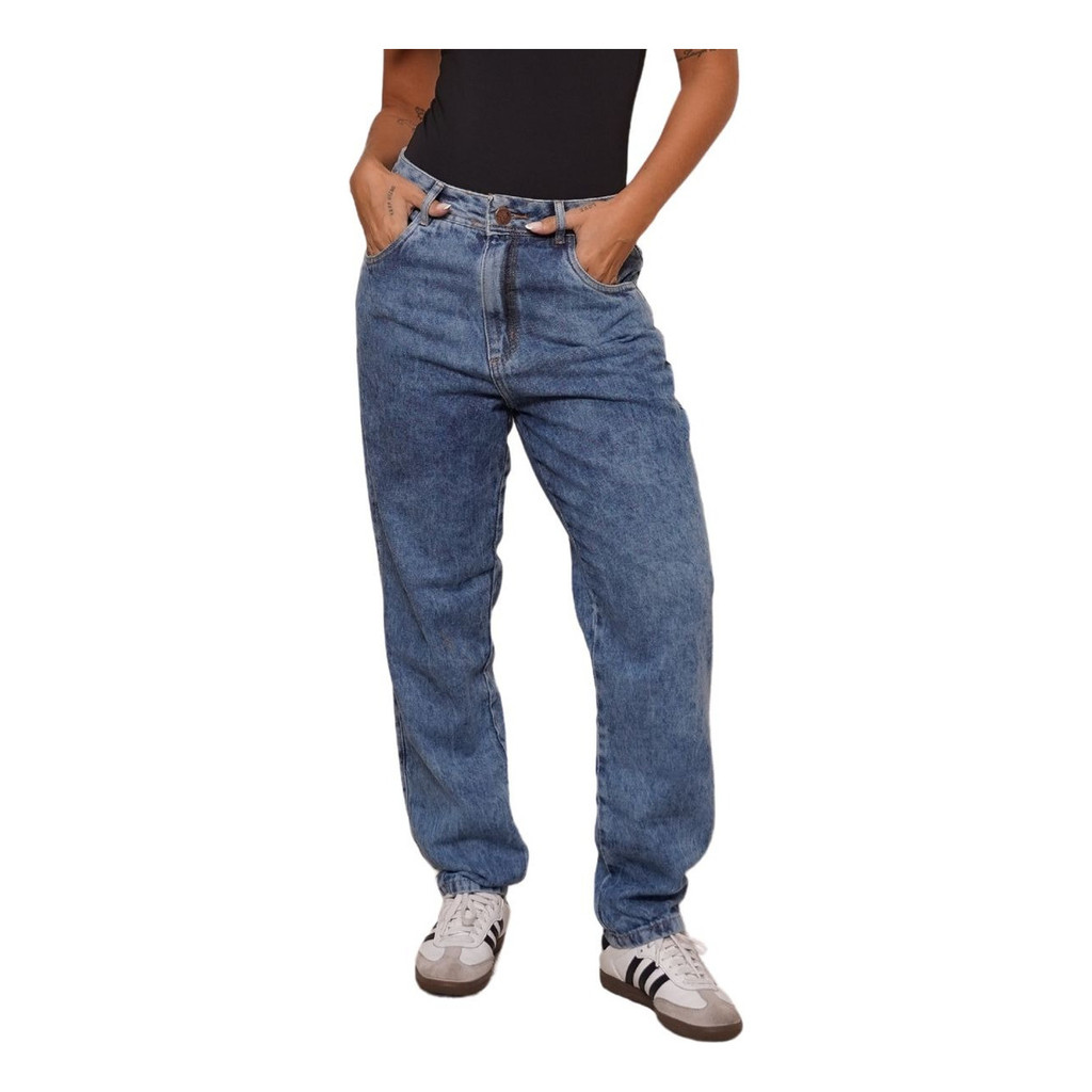 Calça Mom Jeans Feminina 100% Estilo Blogueira Denim Street