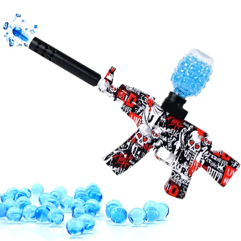 Arma de Gel Blaster Elétrica Automática - Com Silenciador e 10000 Bolinhas-M416/M23/AK47..COM 10000 Bolinhas em Oferta na Shopee