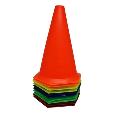 Kit 10 Cone 24cm Circuito Funcional Treinamento Agilidade Explosão