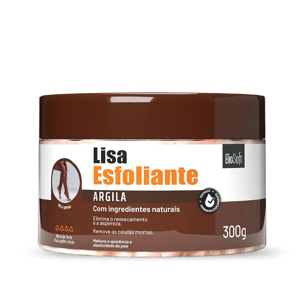 Creme Hidratante Esfoliante Argila Bio Soft Pés e Pernas 300g em Oferta na Shopee