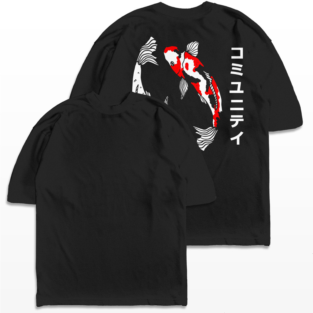 Camiseta Oversized Carpas Bali Japan aesthetics Streetwear Harajuku Aesthetic Camisa Unissex