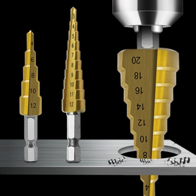 ‌Kit Broca HSS Titânio 3 Peças Hexagonal Métrico para Metais/Madeira 3x Durabilidade em Oferta na Shopee