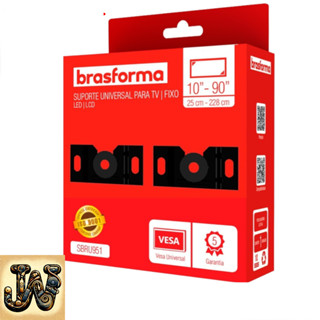 Suporte Fixo Universal Brasforma para TV 10” a 90” Até 100kg Aço Reforçado Fácil Instalação VESA em Oferta na Shopee