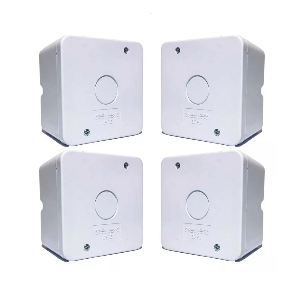 Kit 4 Caixa Proteção Sobrepor Organizadora Cftv Ip55 Externa