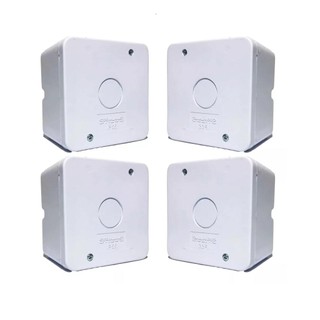 Kit 4 Caixa Proteção Sobrepor Organizadora Cftv Ip55 Externa