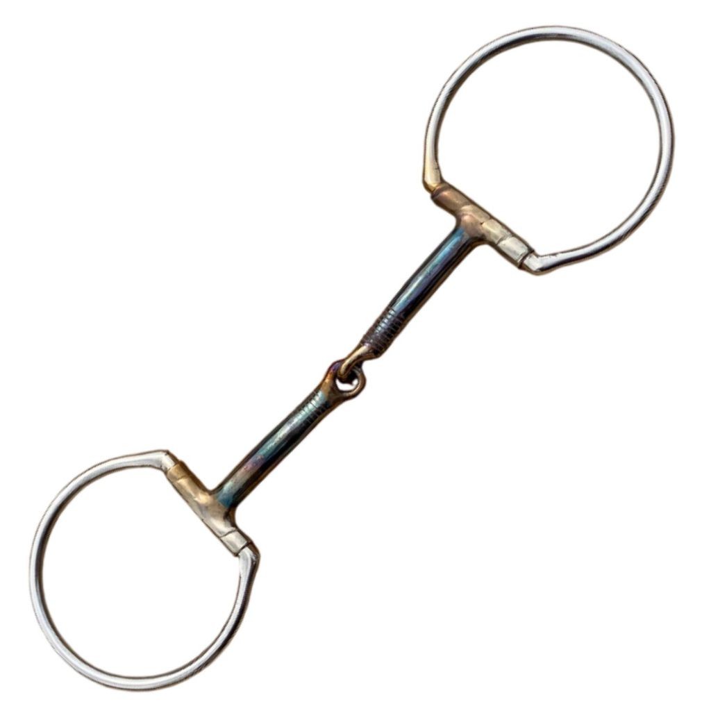Bridão D Grande Para Cavalo em Inox Com Bocal Articulado Em Ferro Envio Imediato