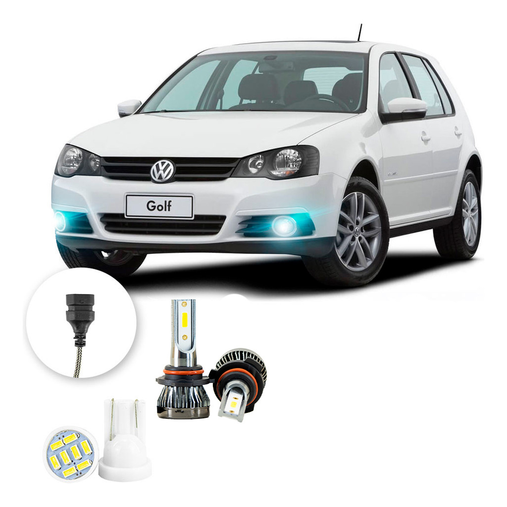Ultra Led Nano 22000lm Volkswagen Golf 2007-2013 Farol Milha em Oferta na Shopee