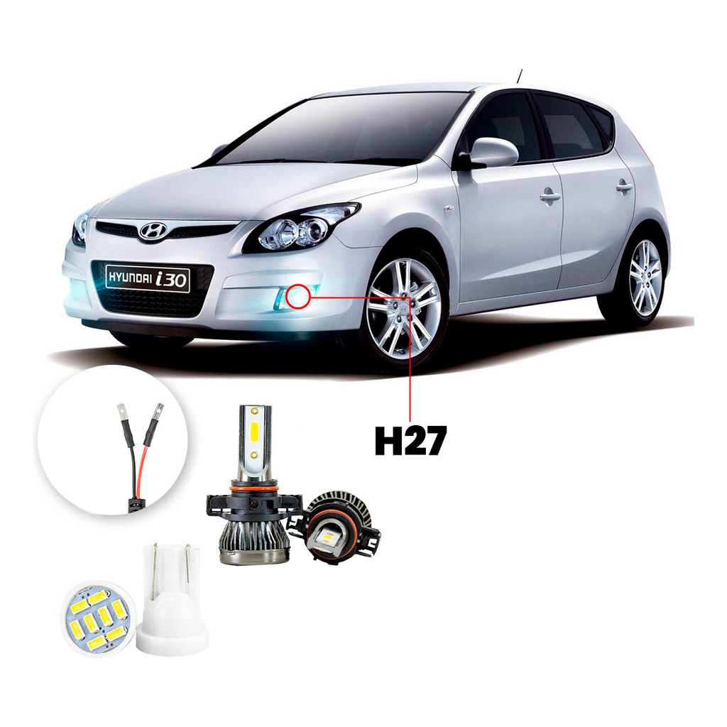 Ultra Led Nano 22000lm Hyundai I30 2009-2012 Farol Milha em Oferta na Shopee