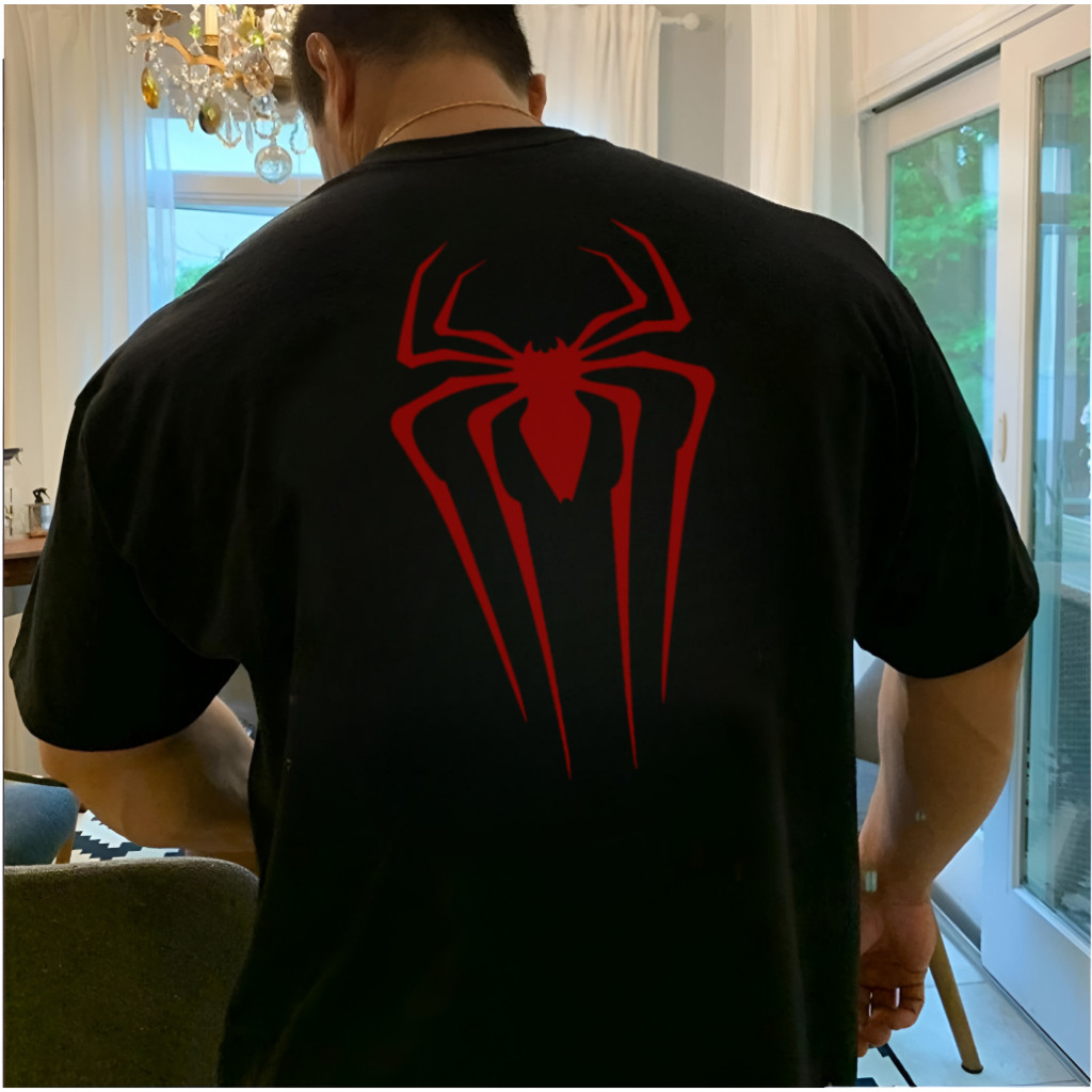 Camiseta Oversized Masculina Bodybuilder Treino Musculaçâo fit Estampa Aranha streetwear