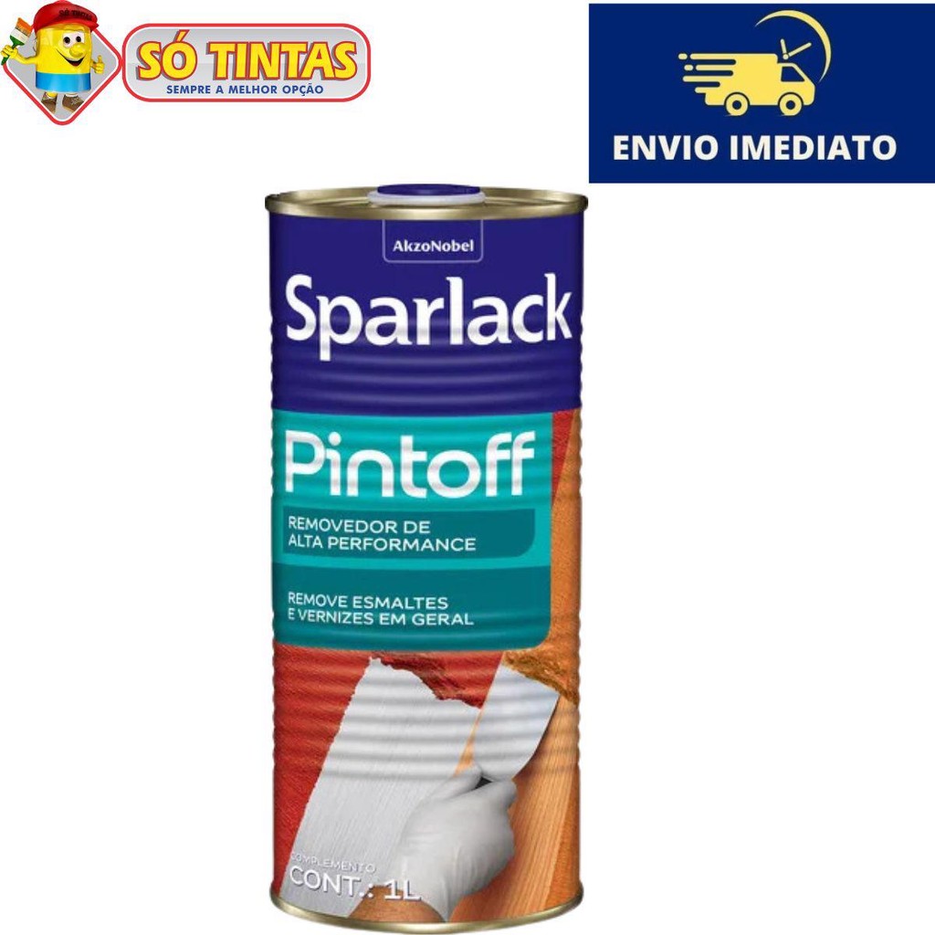 Removedor Pintoff Facilidade na Remoção de Esmaltes e Vernizes em Geral 1 Litro - Sparlack em Oferta na Shopee