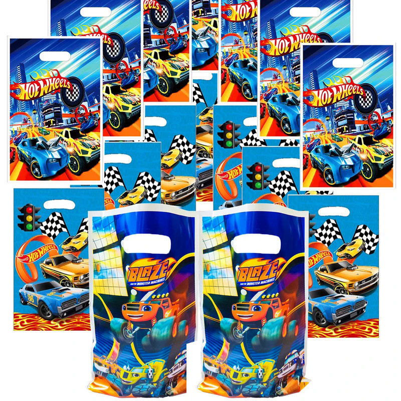 10/20/30 Pçs/Lote Hot Wheels Blaze Monster Cars Lightning Mcqueen Tema Meninos Favores Festa De Aniversário Surpresa Dec