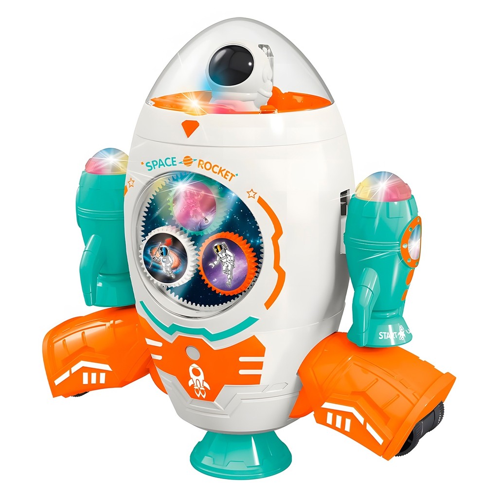 Dancing Foguete Astronauta Espacial Divertido Com Som E Luzes Dm Toys