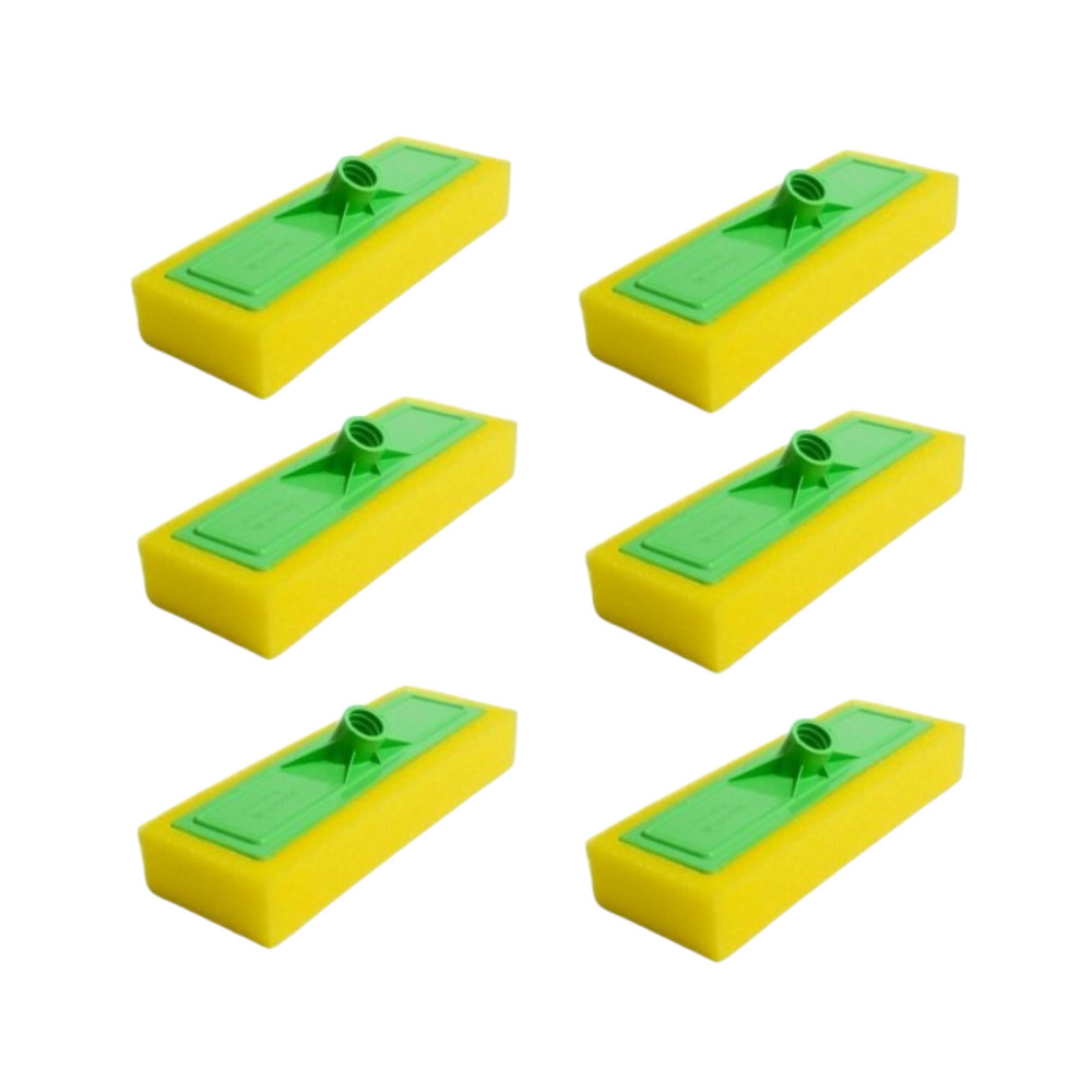 Kit 6 Unidades Rodo Passa Cera Espuma Macia Esponja Multiuso Piso Frio Madeira S/ Cabo - MP em Oferta na Shopee