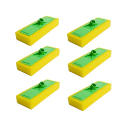 Kit 6 Unidades Rodo Passa Cera Espuma Macia Esponja Multiuso Piso Frio Madeira S/ Cabo - MP