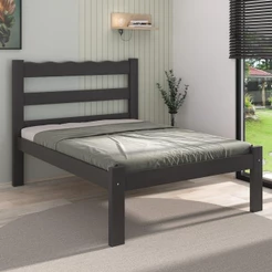 Cama de Casal Madeira Maciça para Colchão 128/138x188cm Multimóveis CR35255