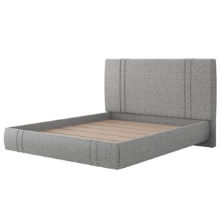 Cama Casal Flutuante Com Cabeceira 140cm Lyra S05 Linho Cinza - Mpozenato em Oferta na Shopee