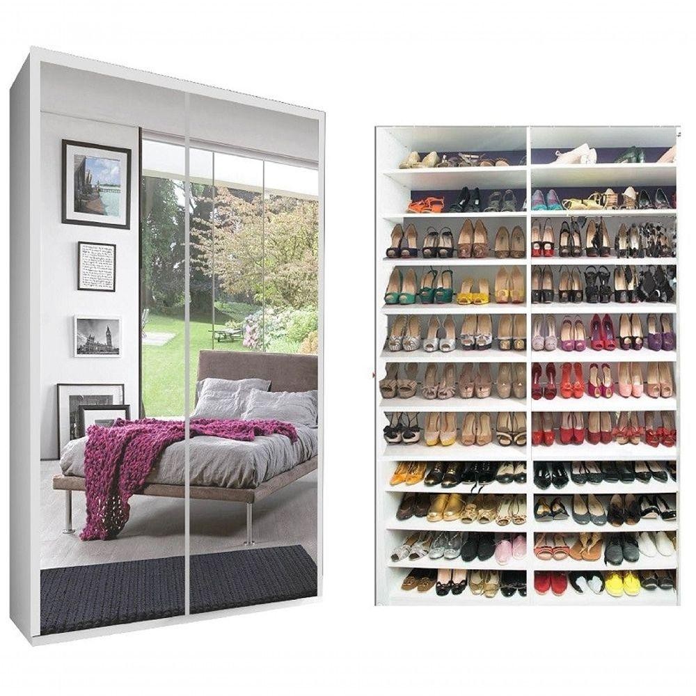 Sapateira De Espelhos Luz Led Magia Móveis Diamante Branco em Oferta na Shopee