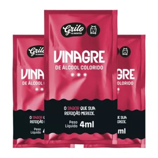 Vinagre Em Sachê Grilo Caixa Com 184 Unidades De 4ml em Oferta na Shopee