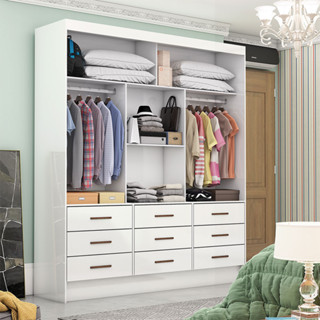 Closet Casal Sevilha 9 Gavetas MDP Carioca Móveis em Oferta na Shopee