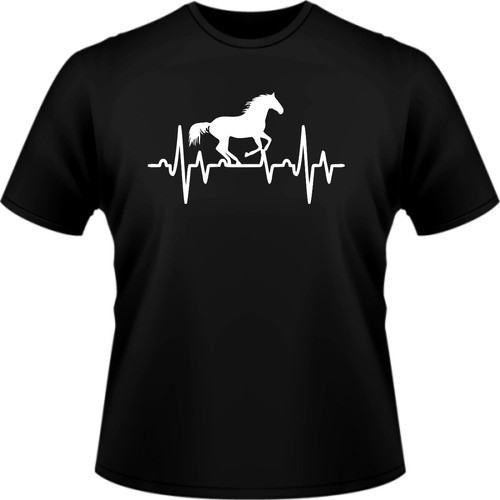 Camiseta Camisa Estampada Batimento Cardíaco Cavalo Tumblr Masculino Deep Modas Exclusivo Estiloso