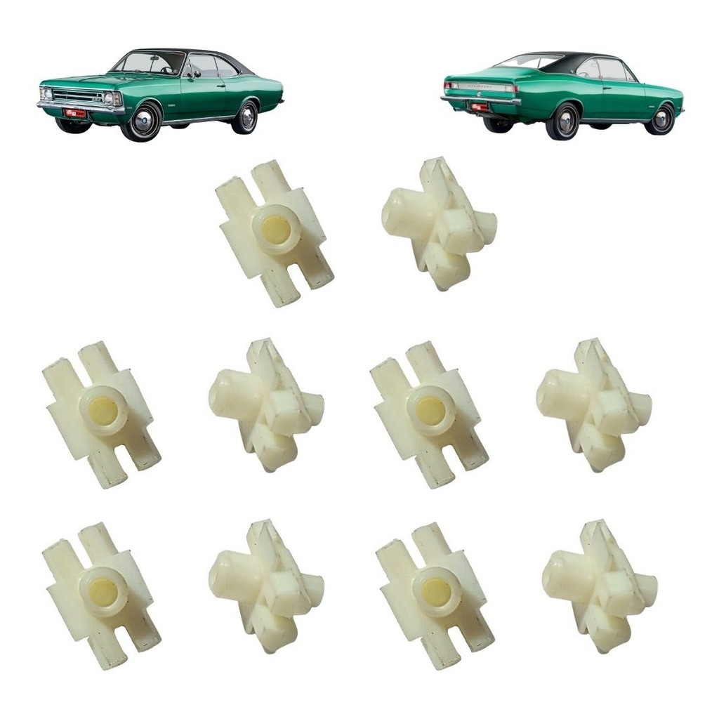 Kit 10 Peças Grampo Friso Chevette/opala Com Pino