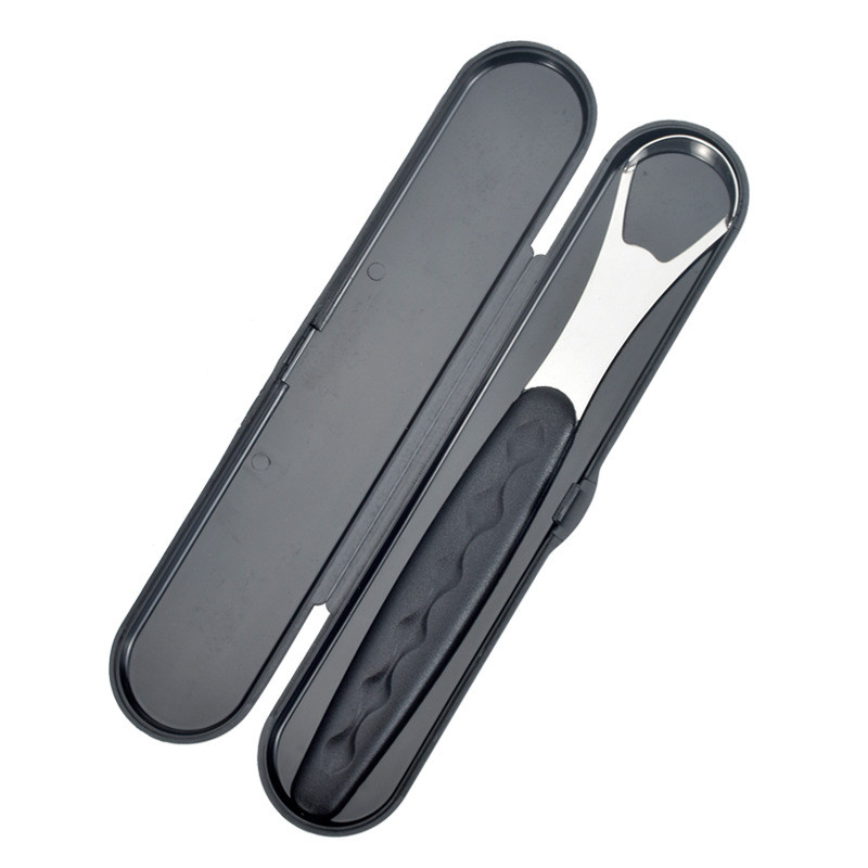 Limpador Raspador De Língua De Aço Inoxidável De Metal Reutilizável & amp ; Escova Ecológica Hálito Fresco