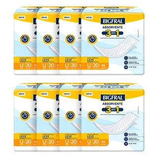 Absorvente Geriátrico Bigfral 3 em 1 -  8 Embalagens com 20 Unidades em Oferta na Shopee