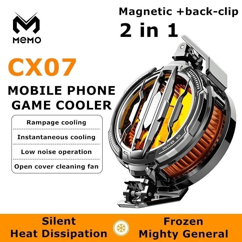 S03 Magnetic Cell Phone Cooler Ventilador RGB Portátil Móvel Leve Radiador Com Área De Resfriamento