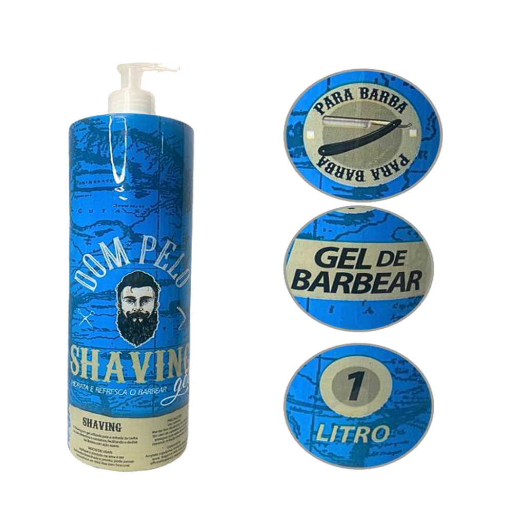 Shaving Gel Dom Pelo 1kg Profissional - Barba Suave Sem Irritações - Envio Imediato