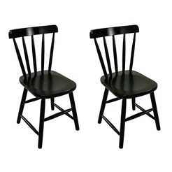 Conjunto com 2 Cadeiras Espanha II Preto