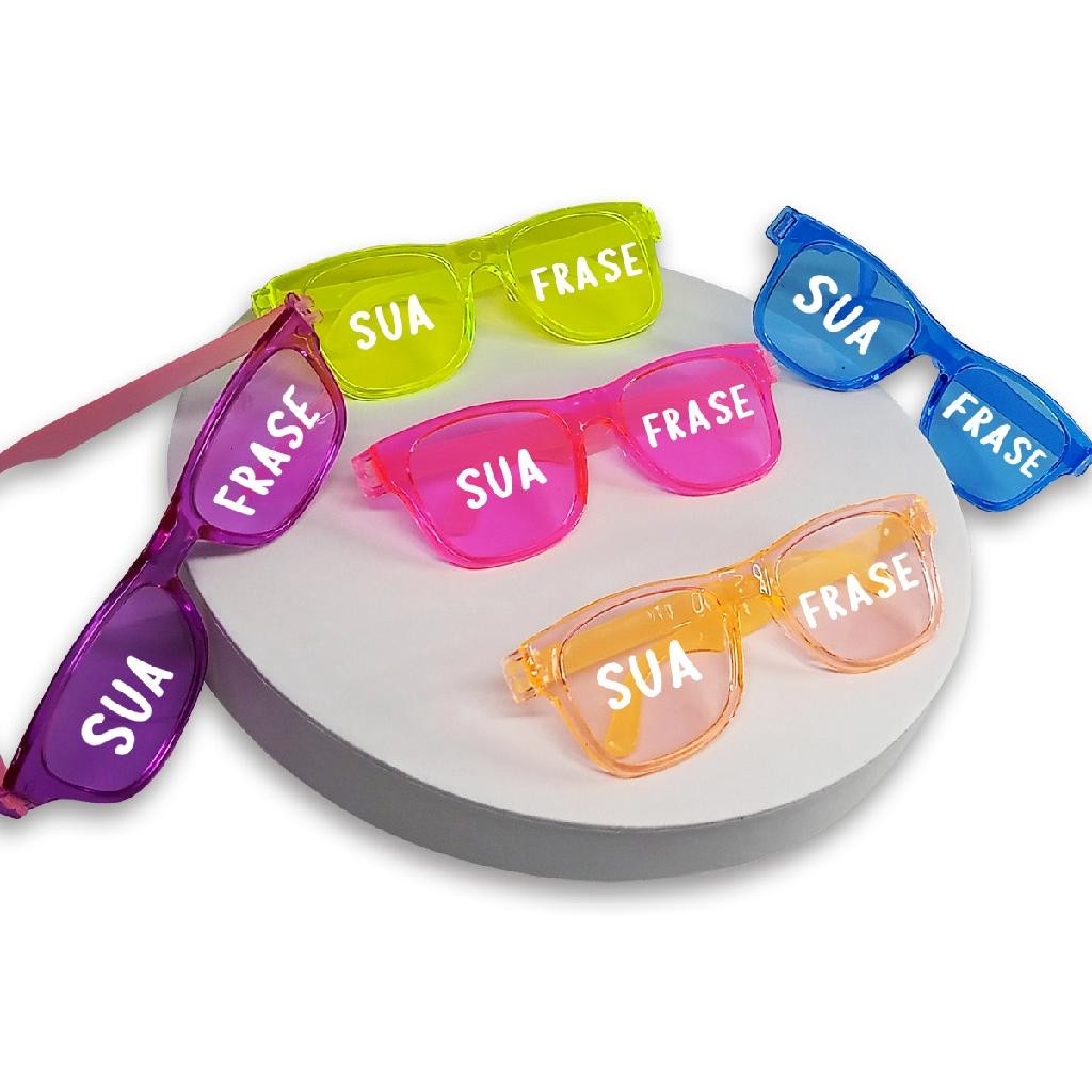 Kit 10 Óculos De Festa Sua Frase Cristal Colorido Casamento em Oferta na Shopee